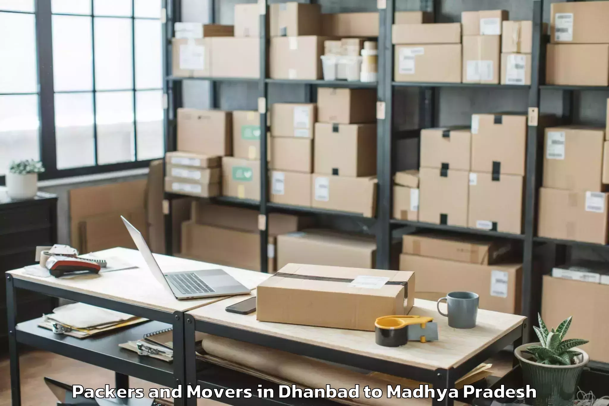 Easy Dhanbad to Saugor Packers And Movers Booking